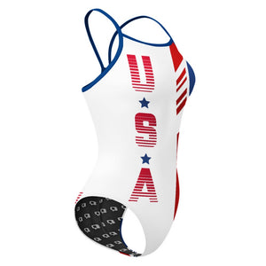 USA Star Skinny Strap Swimsuit