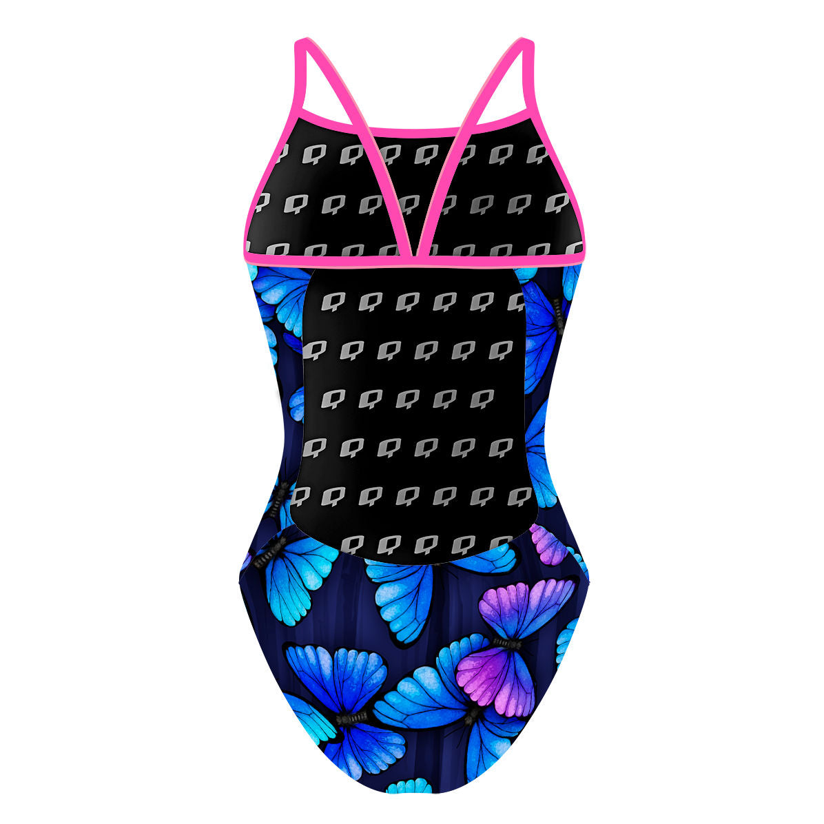 Blue Butterfly - Sunback Tank Swimsuit