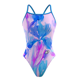 Pastel Flowers - Sunback Tank Swimsuit