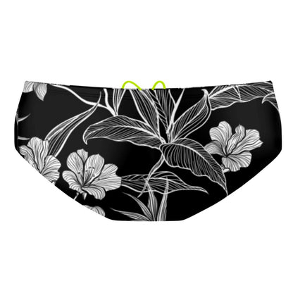 Black and White Flower Classic Brief