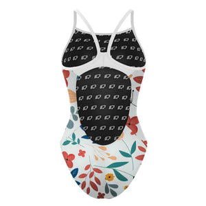Flower Girl light blue Skinny Strap Swimsuit