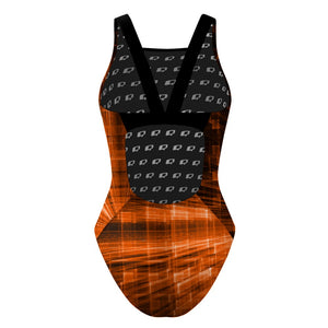 Fractal Flame Classic Strap Swimsuit