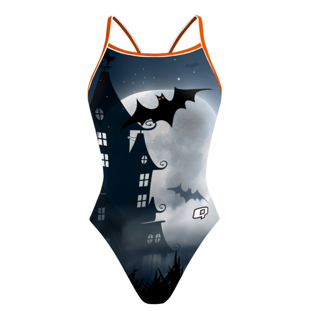 Scary Bats Skinny Strap Swimsuit