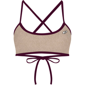 Beige Suede -  Ciara Tieback Bikini Top