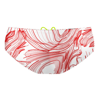 Curvy Red & White - Classic Brief