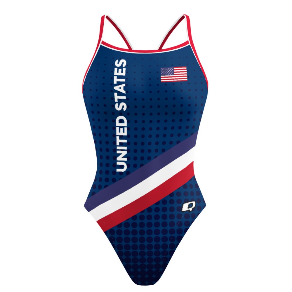 GO USA Skinny Strap Swimsuit