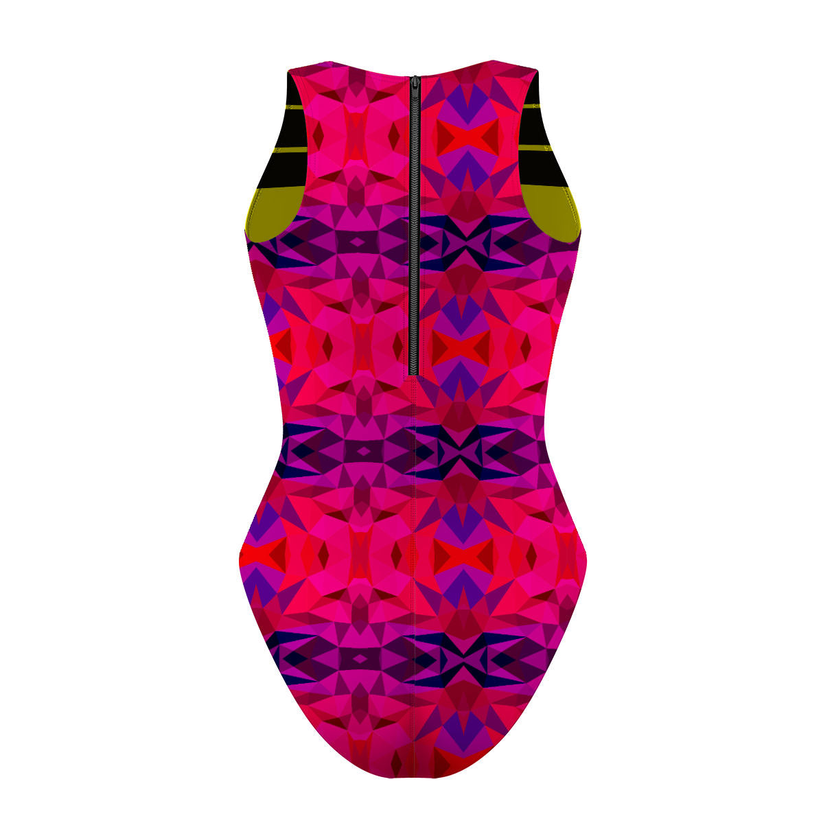 Alert/Kaleido Red Women Waterpolo Reversible Swimsuit Classic Cut