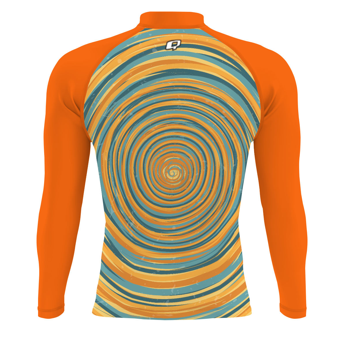 Blue and Yellow Sunset V1 - Men's Surf UPF50+ Long Sleeve Rash Guard