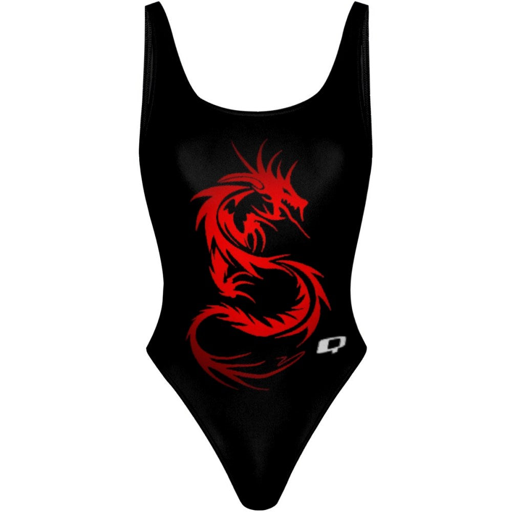 Red Dragon - High Hip One Piece Swimsuit