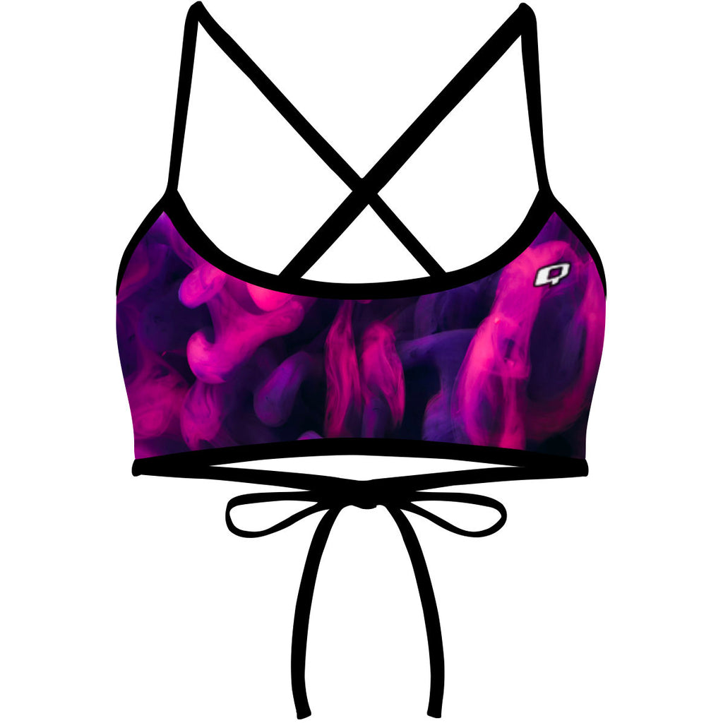 Purple smoke -  Ciara Tieback Bikini Top