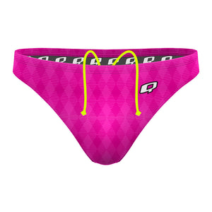 Hot Pink Plaid - Waterpolo Brief Swimsuit