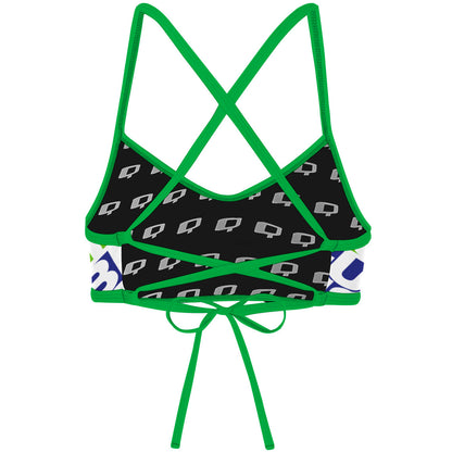 HUB Pattern Bikini Top -  Ciara Tieback Bikini Top