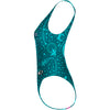 Cosmic Teal Magic- High Hip One Piece Swimsuit