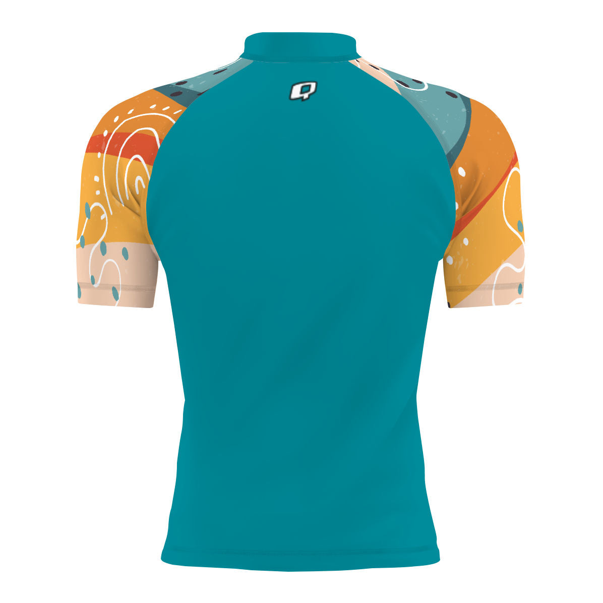 Sunset stripes - Men's Surf UPF50+ Short Sleeve Rash Guard