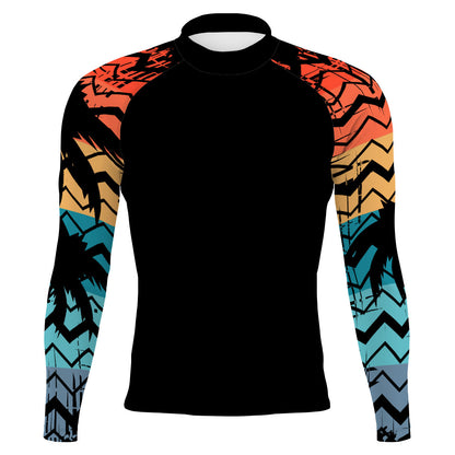 Colored Palms - Men's Surf UPF50+ Long Sleeve Rash Guard