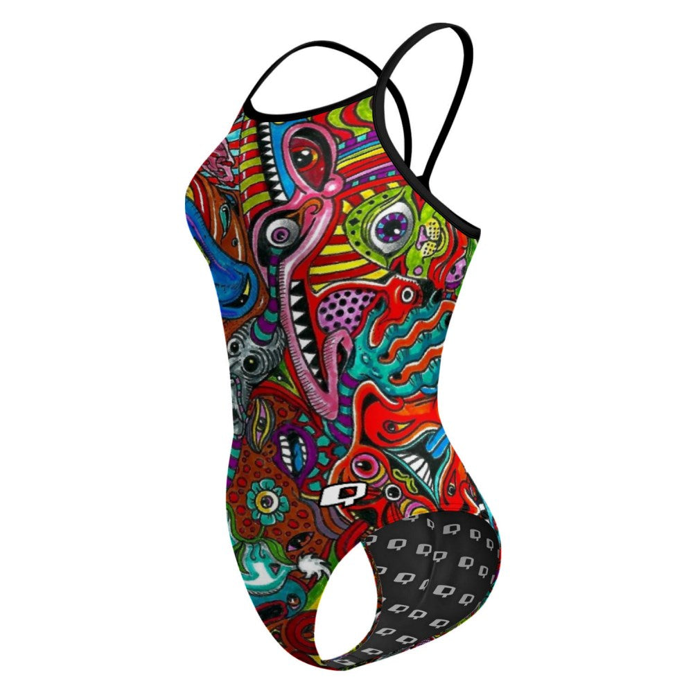 Trippy Hippie Skinny Strap Swimsuit