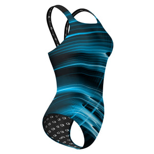 Dynamic Blue Classic Strap Swimsuit