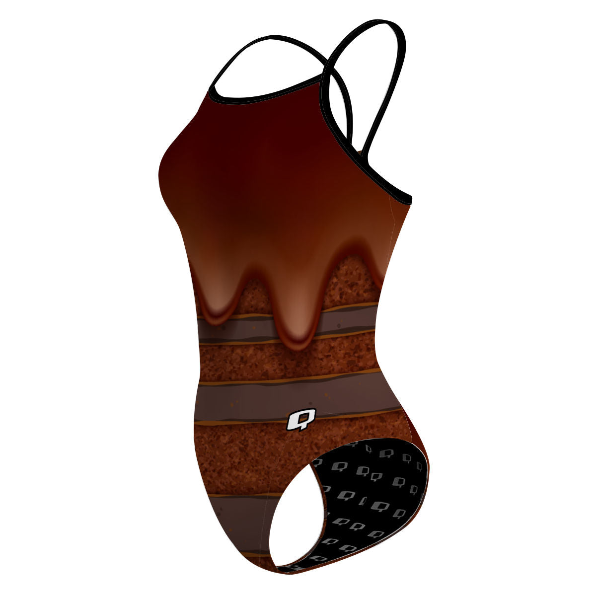 Chocolate Layer Cake Skinny Strap Swimsuit