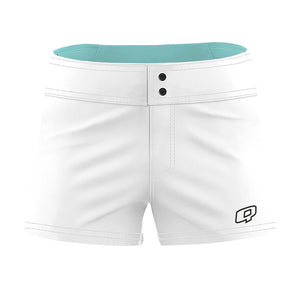 White Solid Color - Women Board Shorts