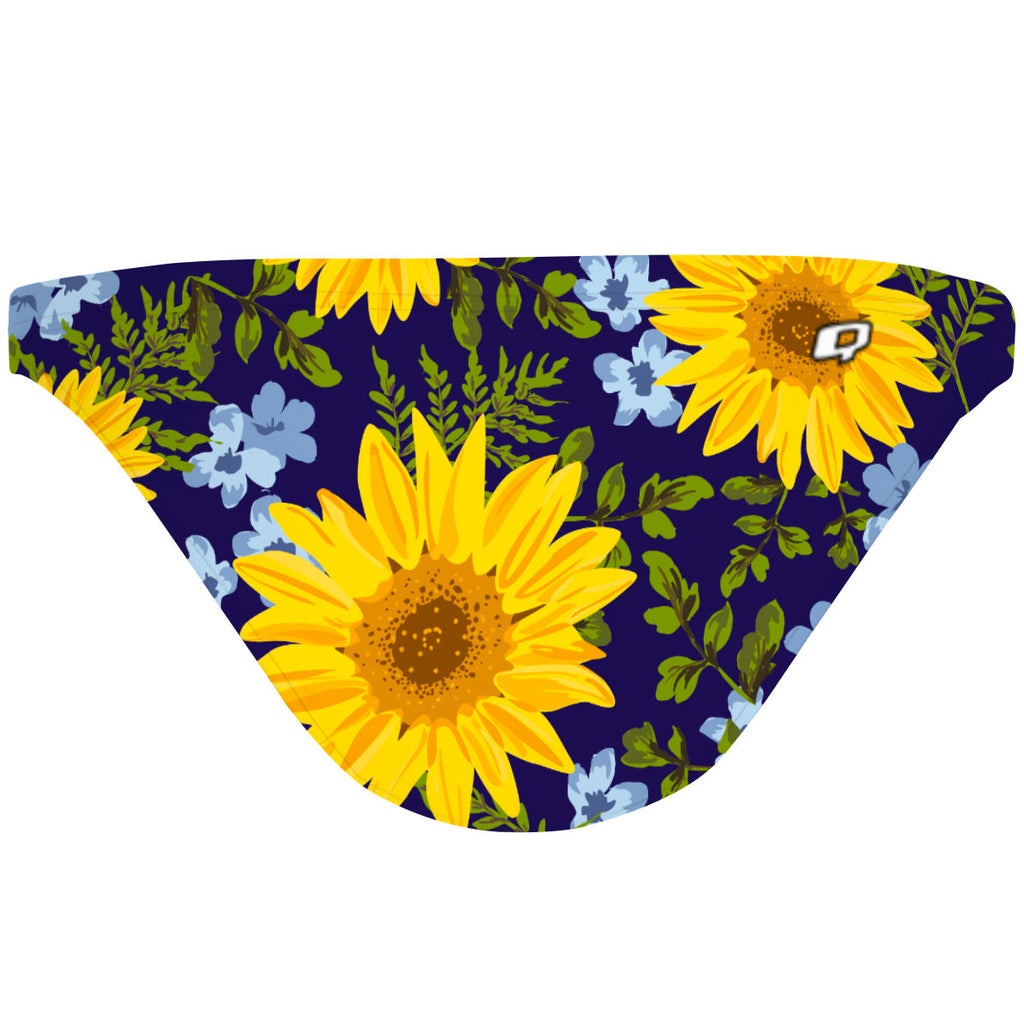 Blue Sunflower - Tieback Bikini Bottom