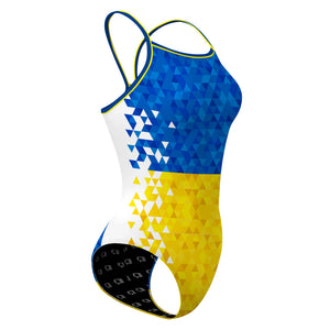 Ukraine Skinny Strap Swimsuit