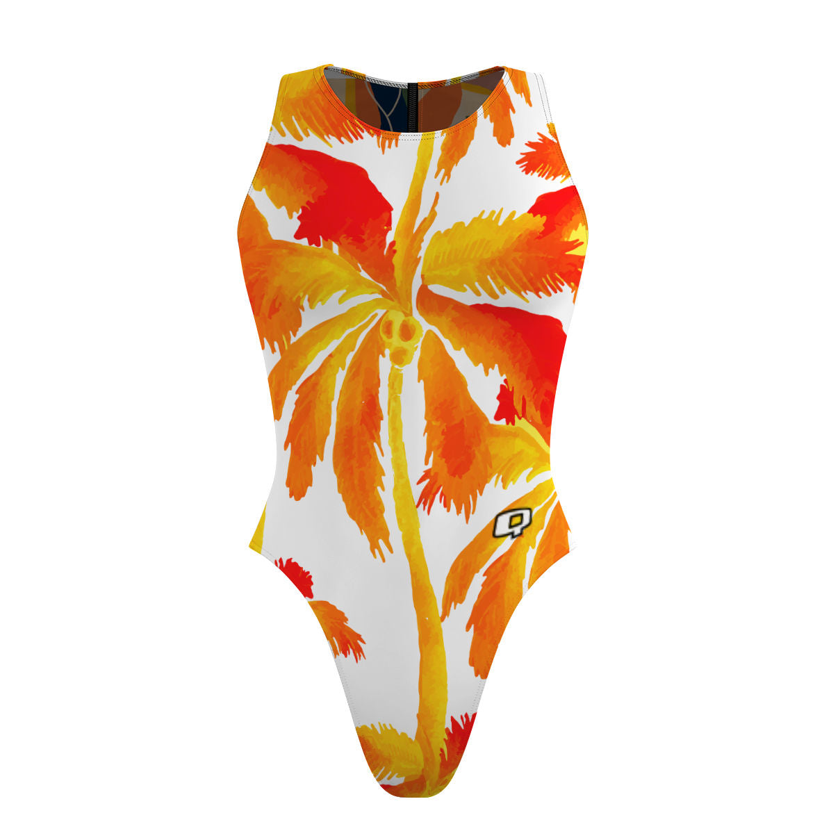 Jungle/Palms - Women Waterpolo Reversible Swimsuit Cheeky Cut
