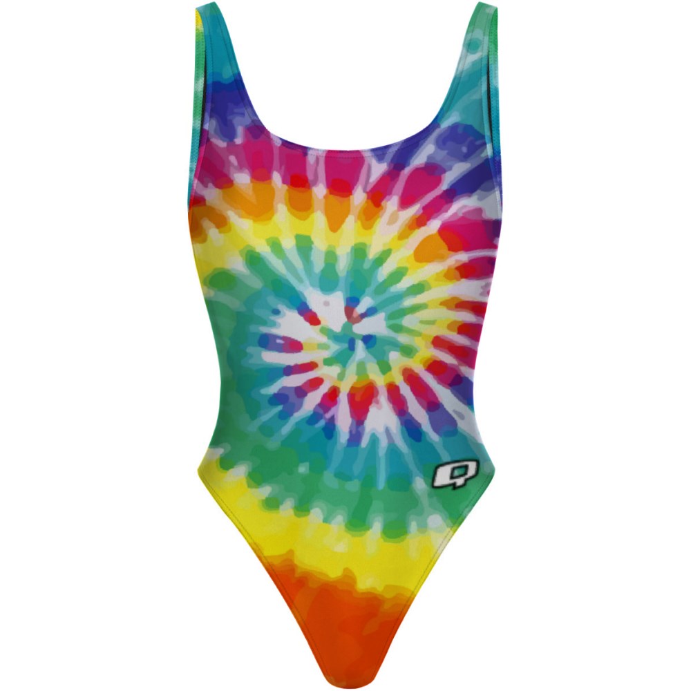 Tie Dye Colors - High Hip One Piece