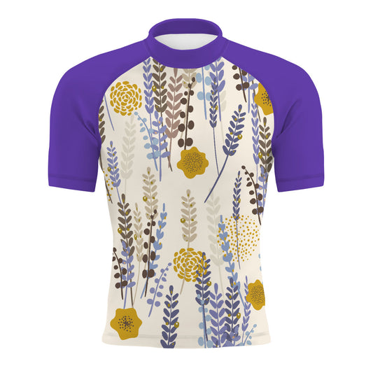 Lavender V1 - Men's Surf UPF50+ Short Sleeve Rash Guard