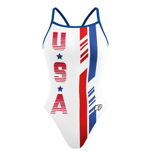 USA Star Skinny Strap Swimsuit