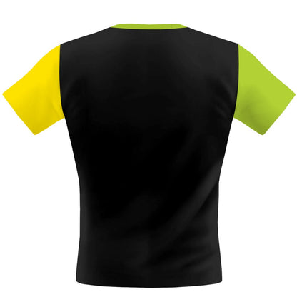 Tricolor Black, Green and Yellow Performance Shirt