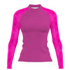 Hot Pink Plaid - Women's Surf UPF50+ Long Sleeve Rash Guard
