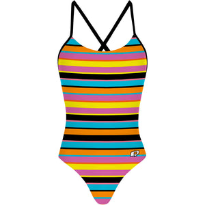 Dive Into Summer - Tieback One Piece Swimsuit