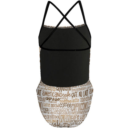 Coffee Lovers - Q "X" Back Swimsuit