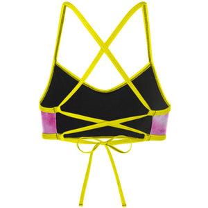 Tie Dye Pink  Ciara Tieback Bikini Top