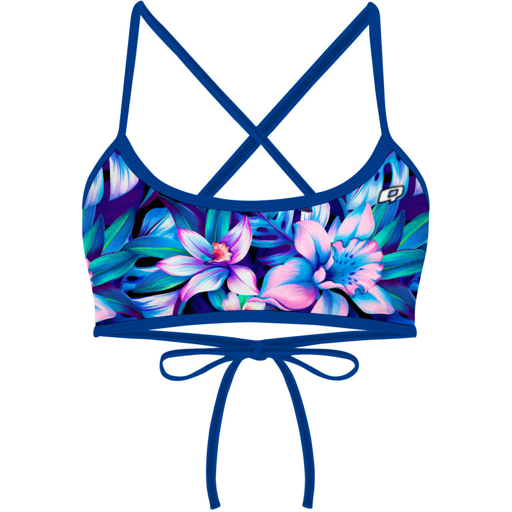 Outstanding Orchids -  Ciara Tieback Bikini Top