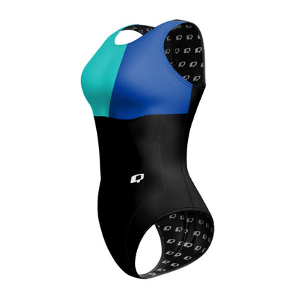 Tricolor Black, Turquoise and Blue Waterpolo