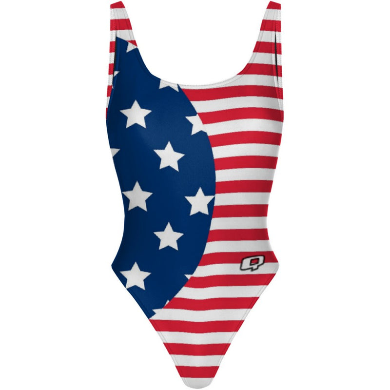 Stars and Stripes - High Hip One Piece Swimsuit