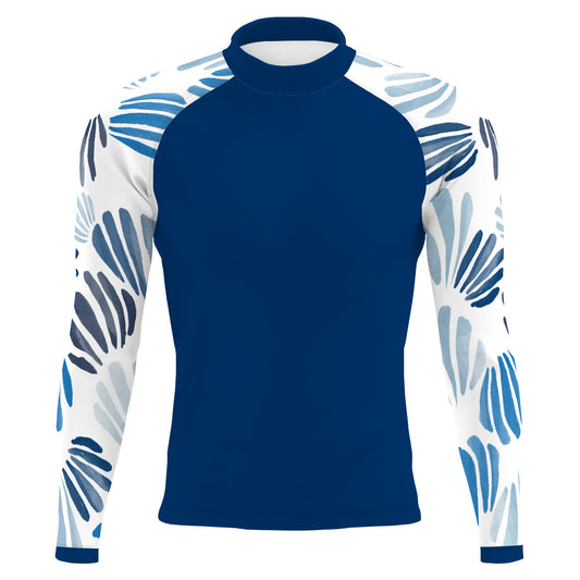 Blue Shells - Men's Surf UPF50+ Long Sleeve Rash Guard