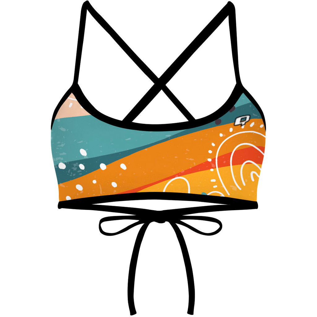Sunset Stripes -  Ciara Tieback Bikini Top