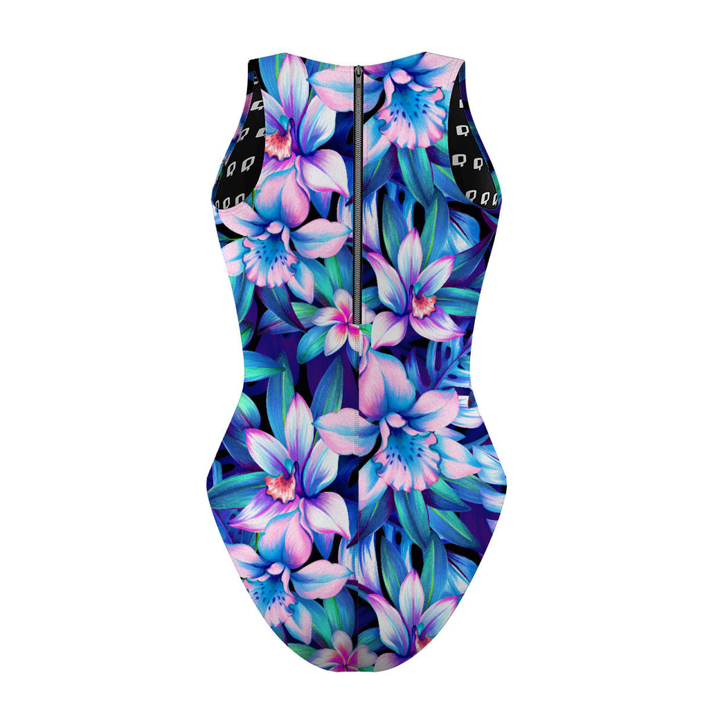 Outstanding Orchids - Women Waterpolo Swimsuit Classic Cut