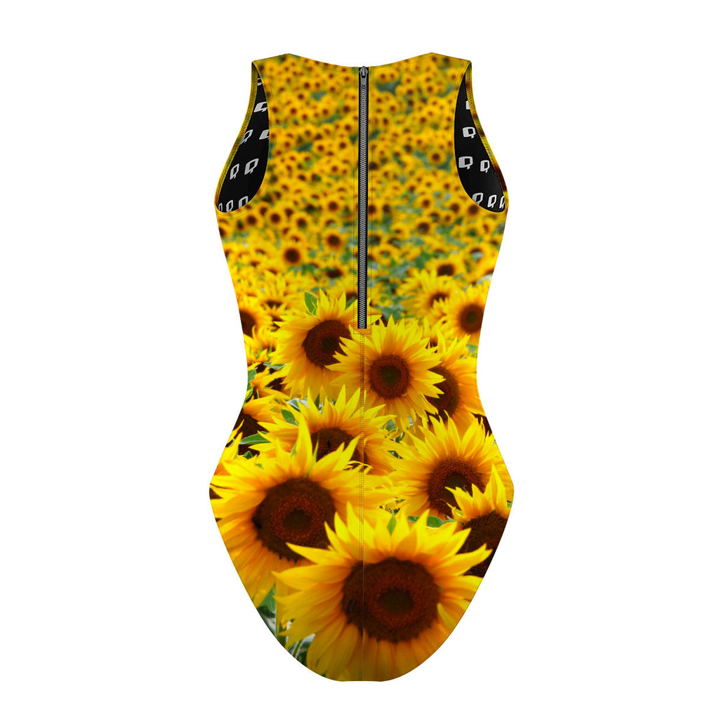 Sunny Sunflowers - Women Waterpolo Swimsuit Classic Cut
