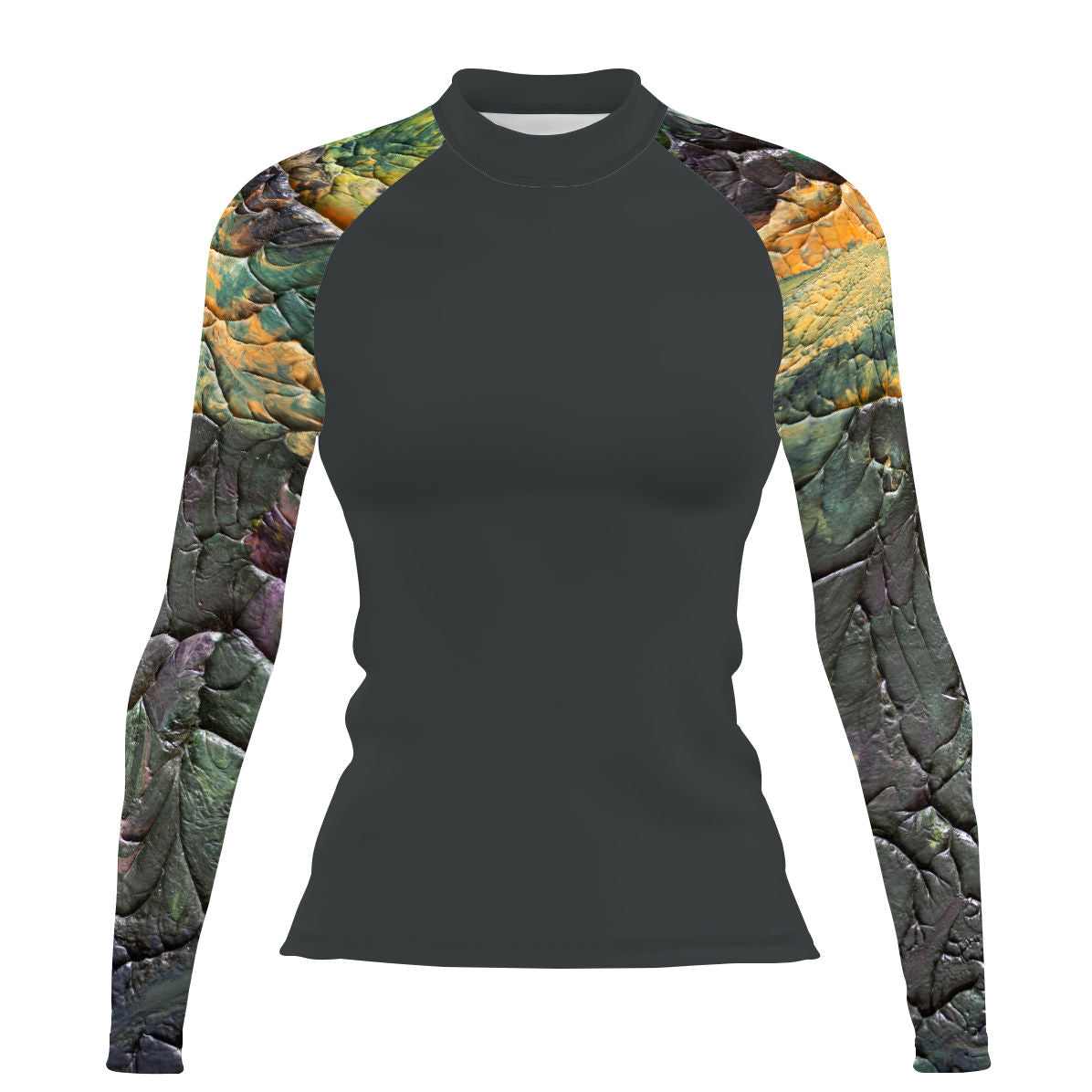 Green Splatter - Women's Surf UPF50+ Long Sleeve Rash Guard