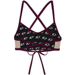 Beige Suede -  Ciara Tieback Bikini Top