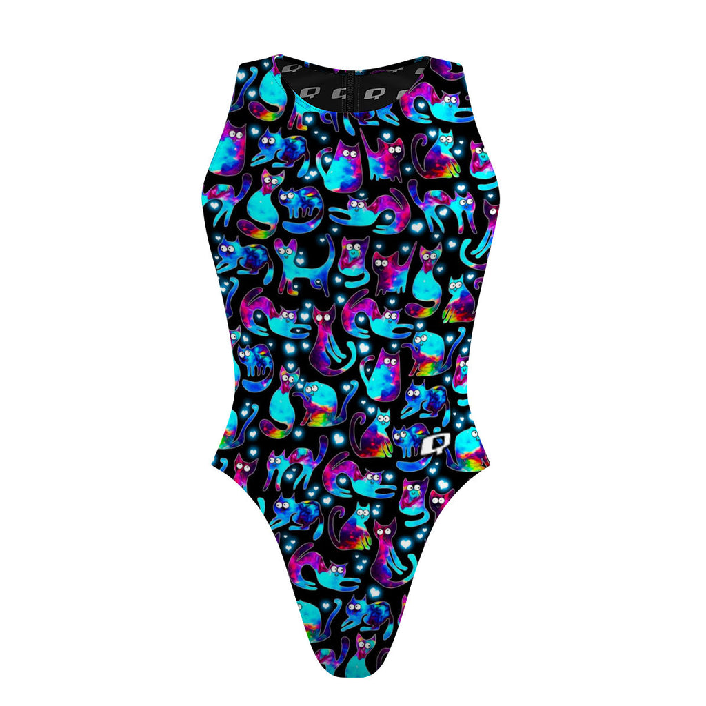 Space Kitties - Women Waterpolo Swimsuit Cheeky Cut