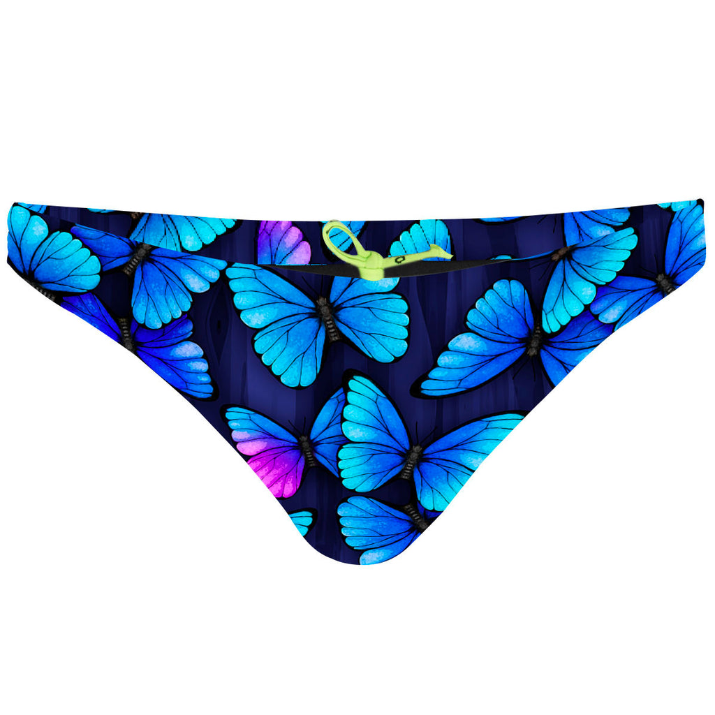 Blue Butterfly - Tieback Bikini Bottom
