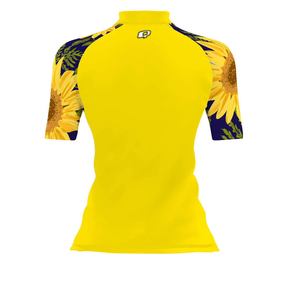 Blue Sunflower - Women's Surf UPF50+ Short Sleeve Rash Guard