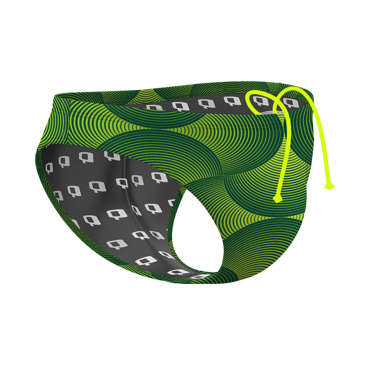 Patter Dots Verde - Waterpolo Brief