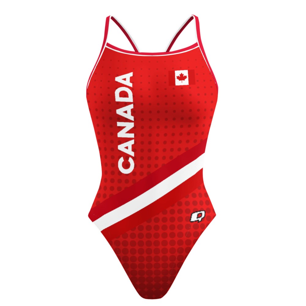 GO CANADA Skinny Strap Swimsuit
