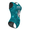 Cosmic Teal Magic - Women's Waterpolo Swimsuit Classic Cut