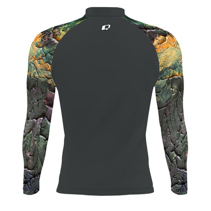 Green Splatter - Men's Surf UPF50+ Long Sleeve Rash Guard